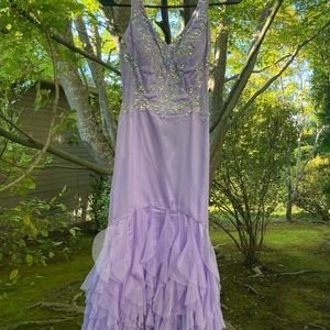 Lavender Mermaid Prom Dress